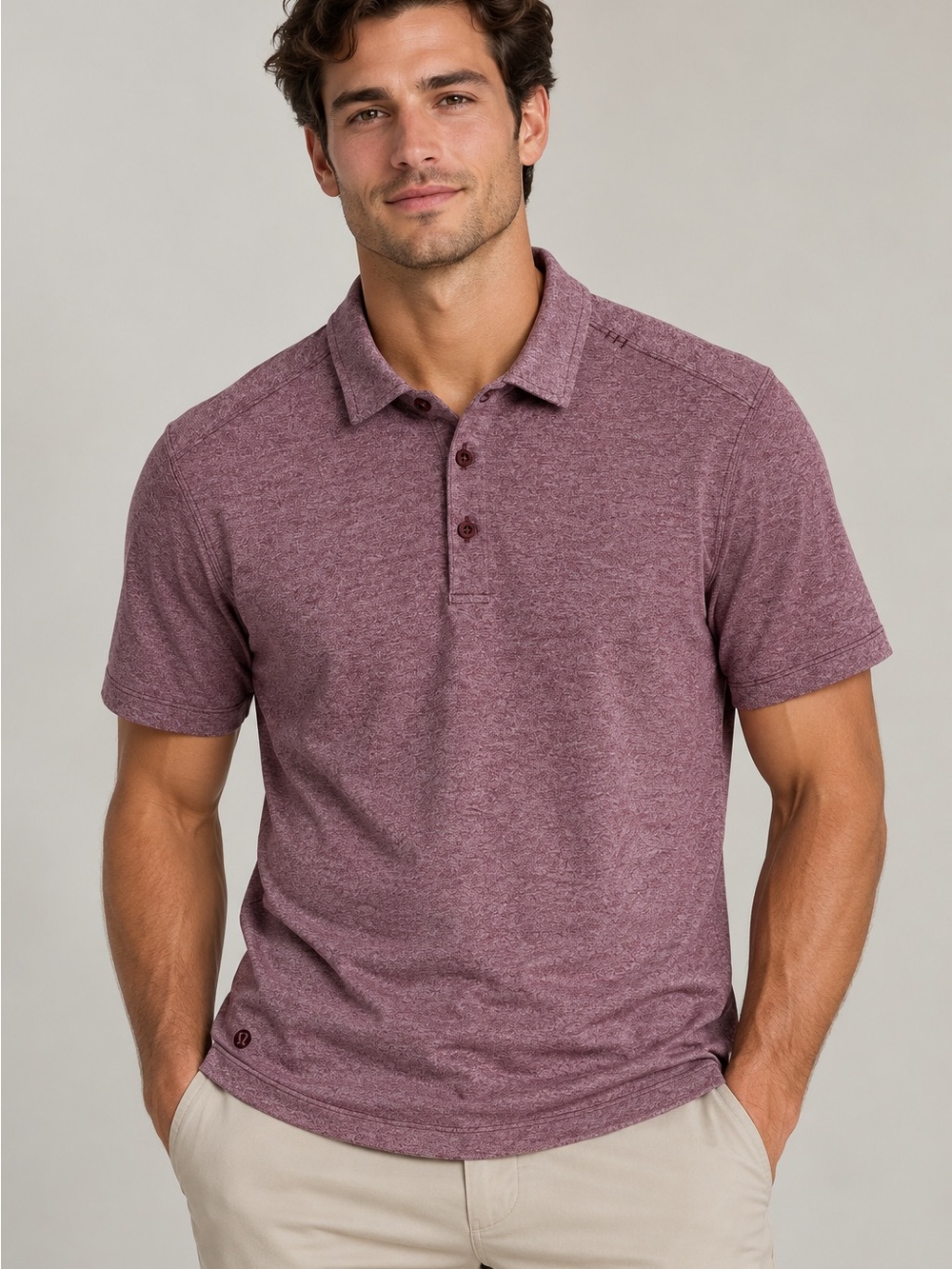 Lululemon Mens Medium Polo Shirt Performance Golf Short Sleeve Athleisure